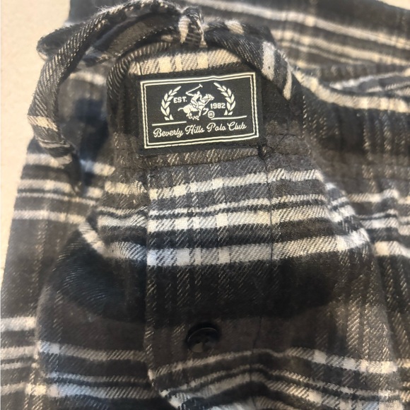 Beverly Hills Polo Club Men’s Large Flannel Lounge Pants BLK/Gry/WHT Sleepwear - Picture 6 of 7